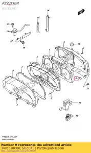 suzuki 3495510G00 almofada, speedom - Lado inferior