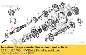 honda 23211HR0F00 eixo principal (13t / 18t) - Lado inferior