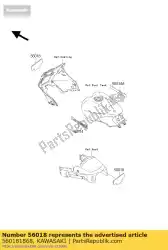 merk, dragerhoes & sc zg1000-a van Kawasaki, met onderdeel nummer 560181868, bestel je hier online: