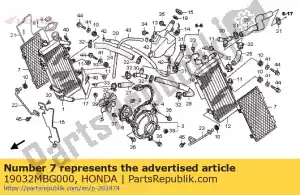 Honda 19032MBG000 calandre, r. radiateur - La partie au fond