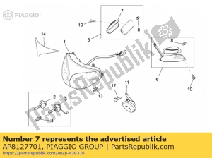 aprilia AP8127701 lentille transparente f.lh-r.rh - Côté gauche