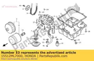 honda 15512ML7000 tubo b, óleo - Lado inferior