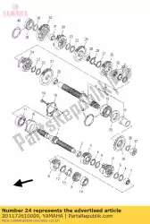 Aquí puede pedir engranaje, sexta rueda de Yamaha , con el número de pieza 2D1172610000: