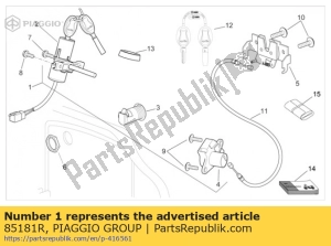 aprilia 85181R lock kit - Bottom side