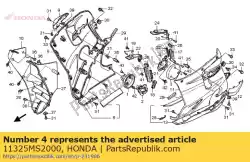 Here you can order the stay, l. Cover protector from Honda, with part number 11325MS2000: