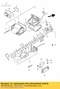 suzuki 0930809013 ojal - Lado inferior