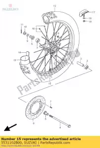 Suzuki 5531102B00 cerchione, fr. ruota - Il fondo