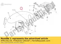 AP8156239, Piaggio Group, guarda-lamas dianteiro. preto aprilia rsv tuono 1000, Novo