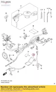 suzuki 3661129F00 protector, cableado - Lado inferior