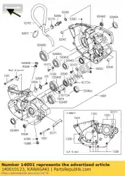 Ici, vous pouvez commander le set-carter auprès de Kawasaki , avec le numéro de pièce 140010123: