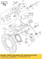 130700795, Kawasaki, guide, support de fixation kle650e kawasaki  kle 650 900 2015 2017 2018 2019 2020 2021, Nouveau