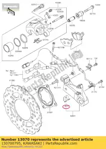 kawasaki 130700795 guide, support de fixation kle650e - La partie au fond