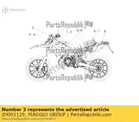 2H001129, Piaggio Group, decalcomania pannello laterale 