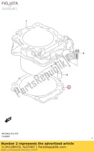suzuki 1124128H10 junta, cilindro - Lado inferior