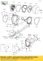 1101101066Z, Kawasaki, behuizings-luchtfilter, v.zwart klx450 kawasaki  klx 450 2008 2009 2010 2011 2012 2013 2014 2015 2016 2017 2018 2019 2020 2021, Nieuw