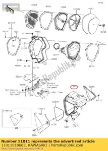 kawasaki 1101101066Z behuizings-luchtfilter, v.zwart klx450 - Onderkant