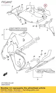 suzuki 9445817K00 cover,lwr bracket - Bottom side