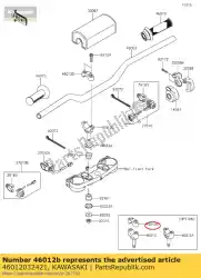 Ici, vous pouvez commander le support-poignée, upp, f. Blac kx250 auprès de Kawasaki , avec le numéro de pièce 46012032421: