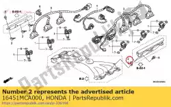 Ici, vous pouvez commander le clip, injecteur auprès de Honda , avec le numéro de pièce 16451MCA000: