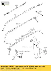 kabel-gasklep, sluitend van Kawasaki, met onderdeel nummer 540120275, bestel je hier online: