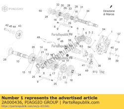 Aprilia 2A000436, Transmissie ondersteuning, OEM: Aprilia 2A000436