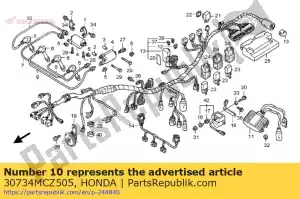 honda 30734MCZ505 cordon, h / t - La partie au fond