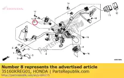 Aquí puede pedir conjunto de sensor, ángulo de inclinación lateral de Honda , con el número de pieza 35160KREG01: