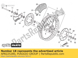 Aprilia AP8225280, Abstandshalter, OEM: Aprilia AP8225280