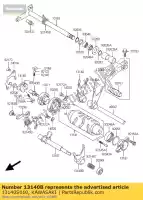 13140S010, Kawasaki, forcella-cambio ksf400-a1 kawasaki kfx 400 2004 2005 2006, Nuovo