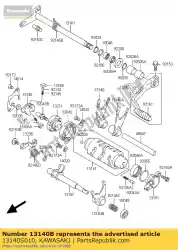 Aqui você pode pedir o fork-shift ksf400-a1 em Kawasaki , com o número da peça 13140S010: