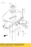 6811131F00YJ8, Suzuki, emblema, tanque de combustível suzuki gsf bandit s  su u gsf600ns 600 , Novo