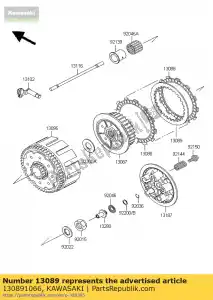 kawasaki 130891066 embrague de placa zx750-f1 - Lado inferior