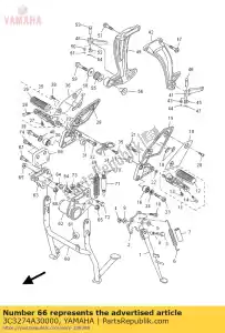 yamaha 3C3274A30000 soporte, adaptador 1 - Lado inferior