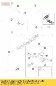 KTM 7770200100030 kierownica renthal czarna 13 - Dół