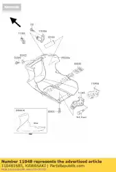 Aqui você pode pedir o suporte, capota inferior em Kawasaki , com o número da peça 110481685: