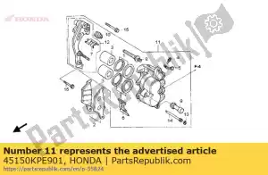 Honda 45150KPE901 pinza subconjunto., l. fr. - Lado inferior