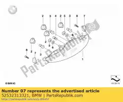 rubberen montage links van BMW, met onderdeel nummer 52532313321, bestel je hier online: