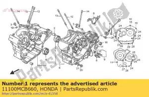 Honda 11100MCB660 crankcase comp,ri - Bottom side