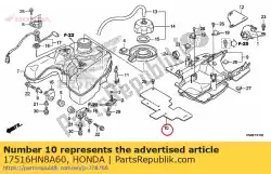 Aqui você pode pedir o borracha, protetor de calor em Honda , com o número da peça 17516HN8A60: