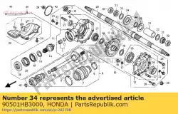 Ici, vous pouvez commander le rondelle, 32x86x1,5 auprès de Honda , avec le numéro de pièce 90501HB3000: