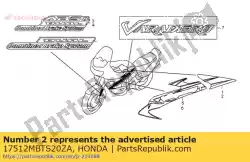 Tutaj możesz zamówić pasek, l. Zbiornik paliwa * typ od Honda , z numerem części 17512MBTS20ZA: