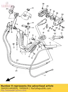 Yamaha 26H261440000 coperchio, manubrio inferiore 1 - Il fondo