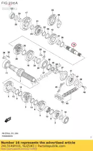 suzuki 2413149H10 eixo, acionamento - Lado inferior