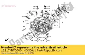 honda 16217MW0000 bande a, isolant - La partie au fond