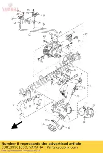 yamaha 3D8139301000 assemblage d'entrée de tuyau - La partie au fond