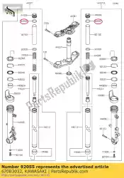 Here you can order the 'o' ring,32mm g from Kawasaki, with part number 670B3032: