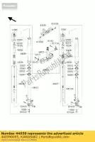 440390005, Kawasaki, uchwyt-widelec górny zx1000-c1h kawasaki zx 1000 2004 2005, Nowy