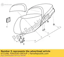 Aqui você pode pedir o encosto em Piaggio Group , com o número da peça 672168: