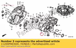 Qui puoi ordinare carter comp., l. Da Honda , con numero parte 11200MKEA00: