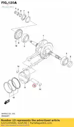 Ici, vous pouvez commander le axe, piston auprès de Suzuki , avec le numéro de pièce 1215105A00: